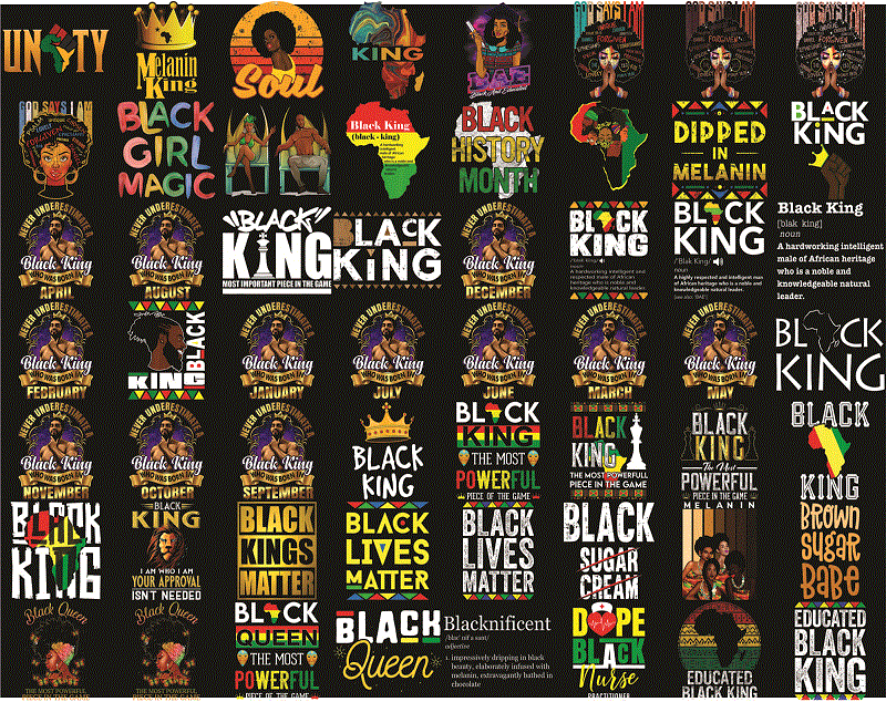 Bundle 100 Designs Melanin King Png, Educated Black King Png, Black King Definition, Black Father Matter Support Black Dad, Digital Downlad 990964723