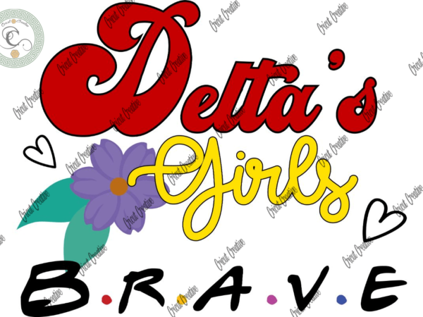 Delta sigma theta , delta girl brave diy crafts, delta triangle svg files for cricut, delta afro women silhouette files, trending cameo htv prints t shirt vector illustration