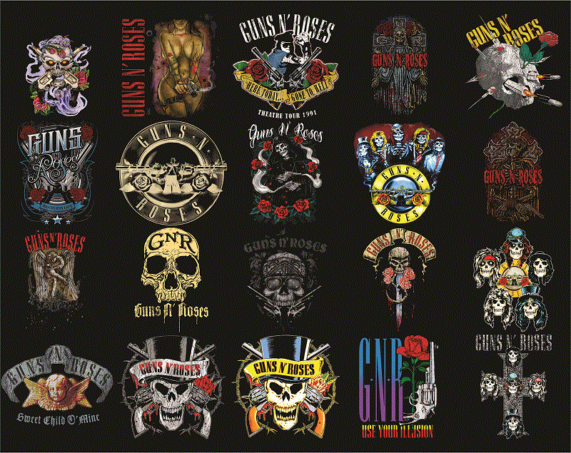 Bundle 59 Designs Guns N Rose png, Skull, Rock Classic, Rock Lover, Digital Designs, Printable, Instant Download 1032720867