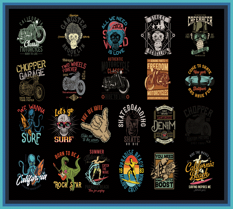 84 Designs T-shirt PNG Bundle, Shirt Bundles, 300dpi PNG, Custom Shirts, Motorcycle, Surfing, Weightlifting, Drinking, T-Rex, Turtles 939381155