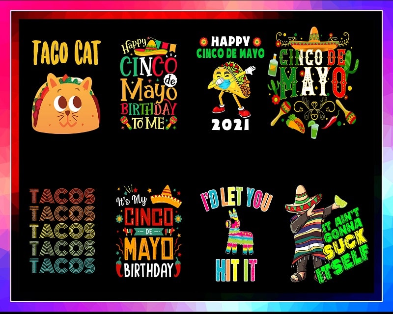64+ Cinco De Mayo Bundle PNG, Viva Mexico Png, Happy Cinco De Mayo Birthday, Cinco De Mayo Png, Tacos Taco Cat Png, Instant Download 999094266