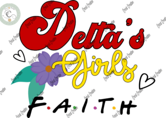 Delta Sigma Theta , Delta Girl Faith Diy Crafts, Delta Triangle Svg Files For Cricut, Delta Afro Women Silhouette Files, Trending Cameo Htv Prints t shirt vector illustration