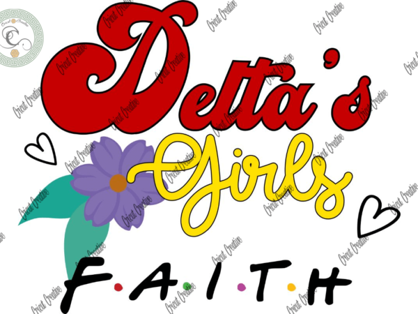 Delta sigma theta , delta girl faith diy crafts, delta triangle svg files for cricut, delta afro women silhouette files, trending cameo htv prints t shirt vector illustration
