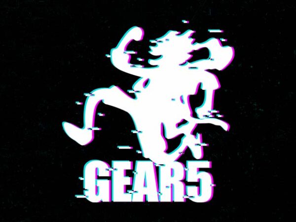 Gear5glitch t shirt design template