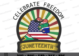 Celebrate Freedom Juneteenth 1865 Sublimation Files, Freedom Free-ish Juneteenth Art, Retro Vintage Black Month Cameo Htv Prints, American Flag Juneteenth t shirt vector file