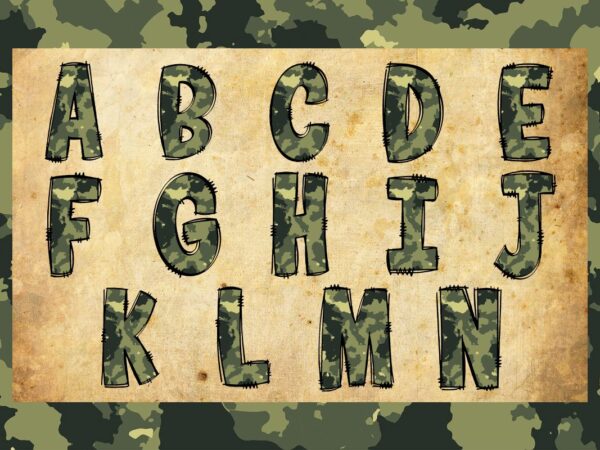 Army alphabet collection bundle, hand drawing alphabet vector, military alphabet clipart, cute alphabet sublimation design Army alphabet collection bundle, hand drawing alphabet vector, military alphabet clipart, cute alphabet sublimation design