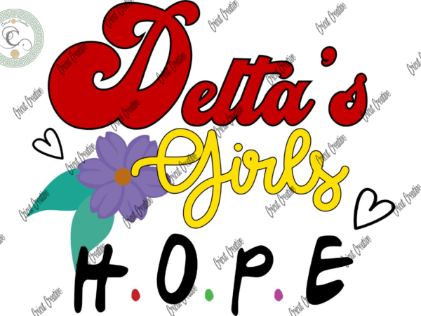 Delta sigma theta , delta girl hope diy crafts, delta sigma svg files for cricut, delta elephant silhouette files, trending cameo htv prints t shirt vector illustration