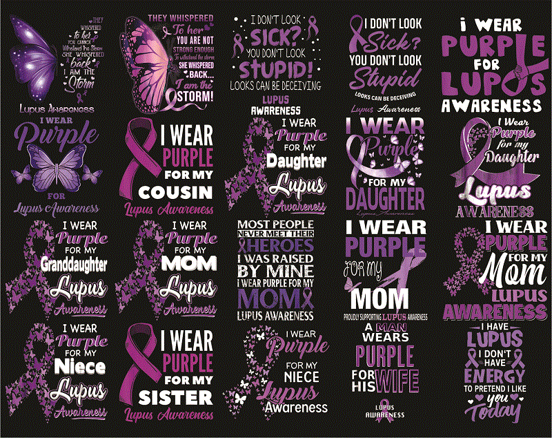130 Lupus Awareness PNG Bundle, Warrior Lupus Awareness Png, Lupus Awareness Heart png, Lupus Strong Black Afro Girl png, Support Squad Png 1002554646