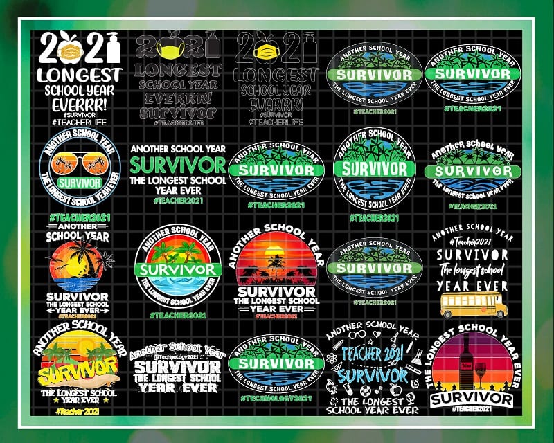 277 Designs Another School Year Survivor PNG, The Longest School Year Ever, Teacher Survivor png, Teacher 2021 Survivor, Digital Download 1014969959