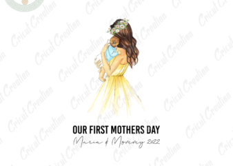 Mother’s day , Our First mother day Diy Crafts, Love Children PNG Files , New Born Baby Silhouette Files, Trending Cameo Htv Prints