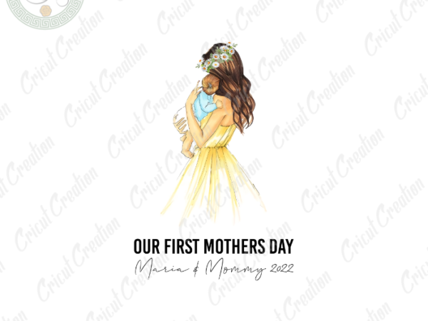 Mother’s day , our first mother day diy crafts, love children png files , new born baby silhouette files, trending cameo htv prints t shirt designs for sale