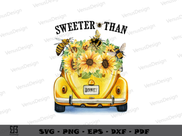 Bee kind truck with sunflowers design sublimation files & vintage truck png files, bee sunflower art cameo htv prints, bee car sublimation design