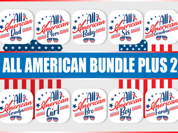 All american bundle t shirt vector