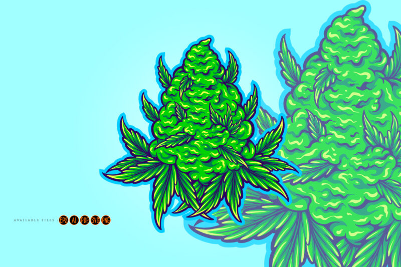 Weed leaf plant natural Hemp Cannabis illustration