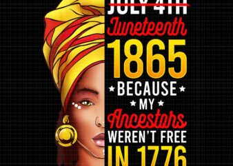 Juneteenth African American Png, July 4th Juneteenth 1865 Because My Ancestors Weren’t Free In 1776 Png, July 4th Juneteenth 1865 Png, Juneteenth 1865 Png