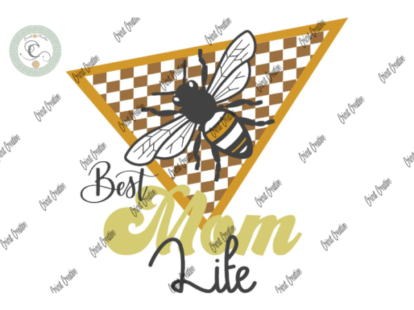 Mother day , best mom life diy crafts, bee clipart svg files for cricut, triangle design silhouette files, trending cameo htv prints