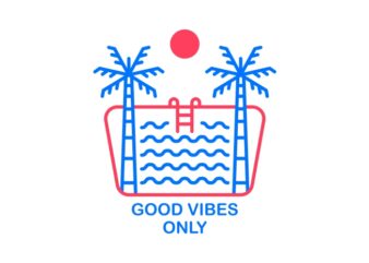 Good Vibes Only t shirt design template