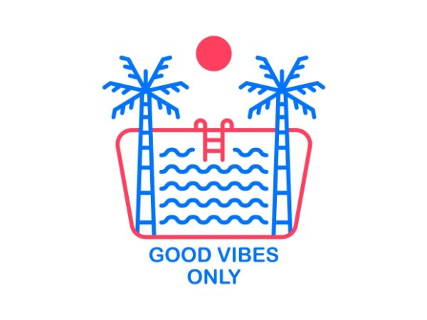 Good vibes only t shirt design template