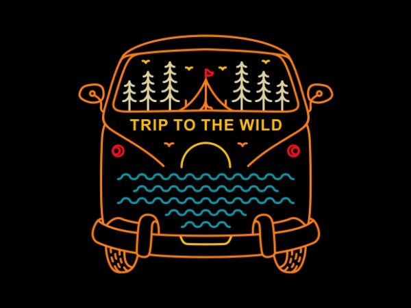 Trip to the wild t shirt designs for sale