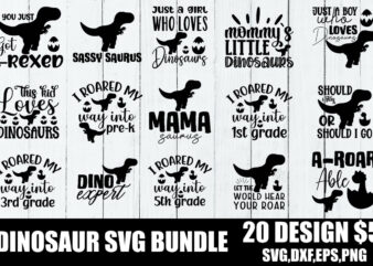 Dinosaur Svg bundle t shirt vector illustration