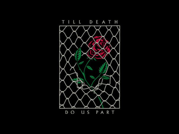 Barbed rose t shirt template