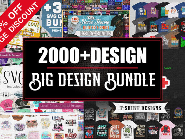 Big t-shirts design bundle