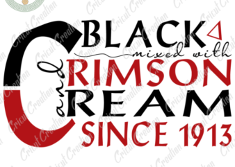 Delta Black, Black Crimson And Cream Diy Crafts, since 1913 Svg Files For Cricut, Delta Sigma Theta Silhouette Files, Trending Cameo Htv Prints t shirt vector illustration