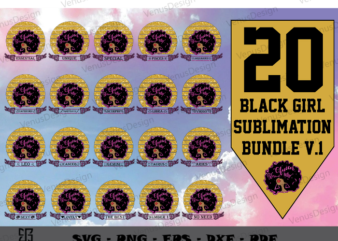 Birthday Black Women Bundle 20 Files Sublimation Bundle Design, Afro Girl Birthday Png Files. Melanin Woman Art Cameo Htv Prints