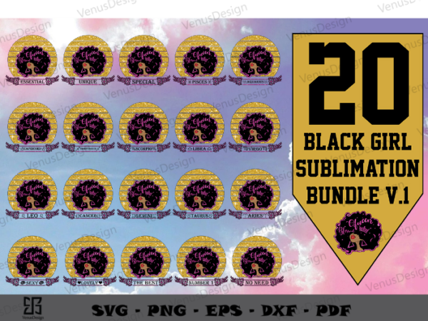 Birthday black women bundle 20 files sublimation bundle design, afro girl birthday png files. melanin woman art cameo htv prints