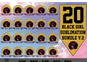 Birthday Black Women Bundle 20 Files Sublimation Bundle Design, Afro Girl Birthday Png Files. Melanin Woman Art Cameo Htv Prints