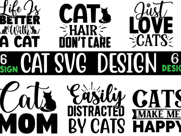 Cat svg t shirt design bundle
