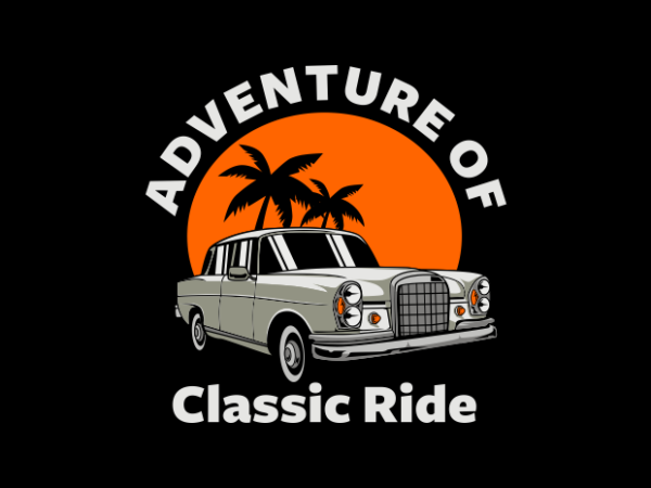Classic ride adventure t shirt vector file