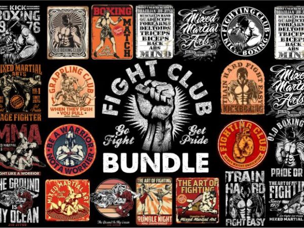 Fight club bundle t shirt graphic design