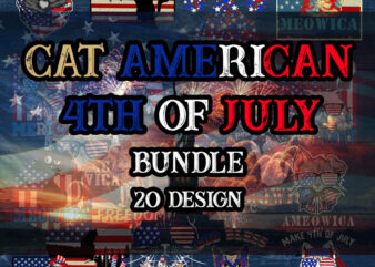 Cat American SVG Bundle, Cat SVG, July 4th svg, Independence Day, 4th of July SVG, America Svg, USA Flag svg, Patriotic SVG, Usa png, Usa svg, png