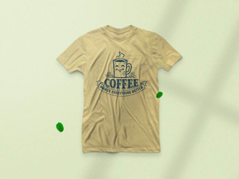 Coffee t-shirt design bundle, Coffee vintage typography t-shirt design, Best coffee quotes t-shirt design bundle,
