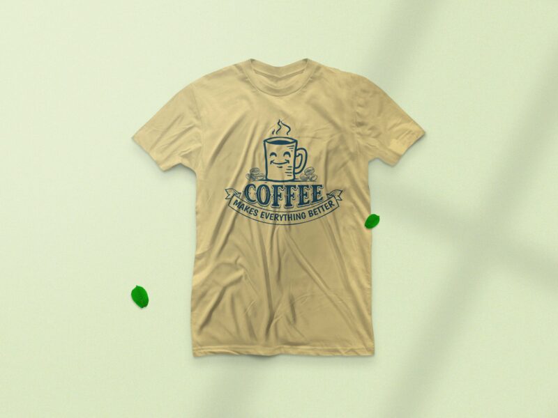 Coffee t-shirt design bundle, Coffee vintage typography t-shirt design, Best coffee quotes t-shirt design bundle,