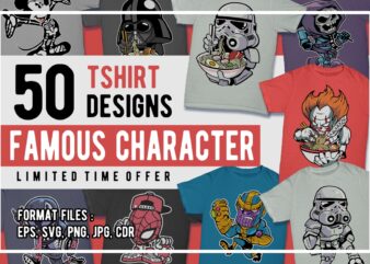 50 cartoon tshirt designs famous character