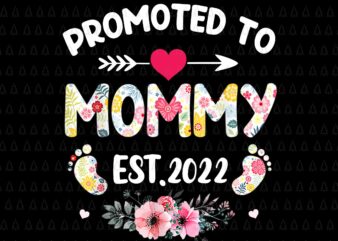 Promoted To Mommy 2022 Png, New Pregnancy Mom Mother’s Day Png, Mom Prenancy Png, Mother’s Day Png, Mommy Png t shirt illustration