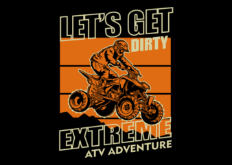 EXTREME ATV ADVENTURE vector clipart