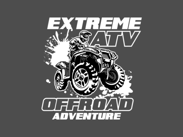 Extreme atv offroad vector clipart