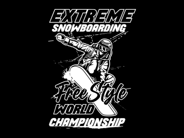 Extreme snowboarding championship vector clipart