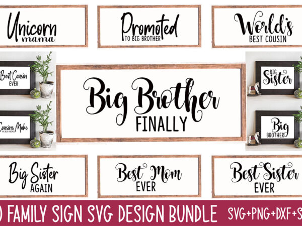 Family sign svg design bundle