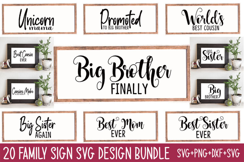 Family Sign Svg Design Bundle