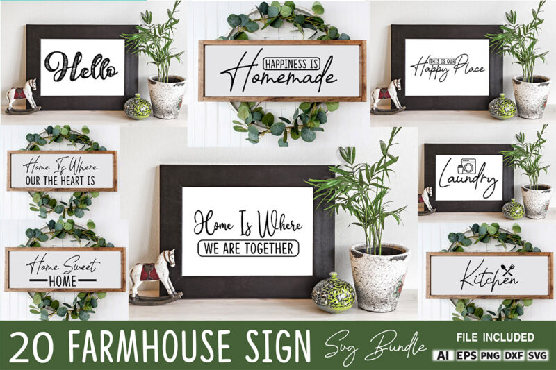 Farmhouse Sign Svg Bundle