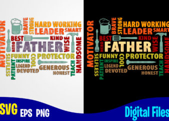 Father lettering, Father svg, Dad svg, Fathers day svg, Father’s day design svg eps, png files for cutting machines and print t shirt designs for sale t-shirt design png