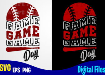 Game day, Game day svg, Softball svg, Baseball svg, Sports svg, Softball design svg eps, png files for cutting machines and print t shirt designs for sale t-shirt design png