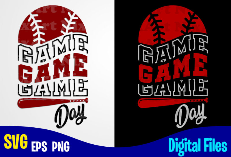 Game day, Game day svg, Softball svg, Baseball svg, Sports svg, Softball design svg eps, png files for cutting machines and print t shirt designs for sale t-shirt design png