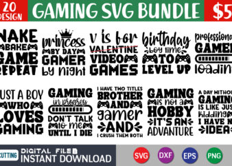 Gaming Svg Bundle, Gamer Svg Bundle, Gamer Quotes Svg Files, Cut Files, Files For Cricut, Game controller Svg, Gamer shirt svg, Svg files for circut, svg files for cricut t