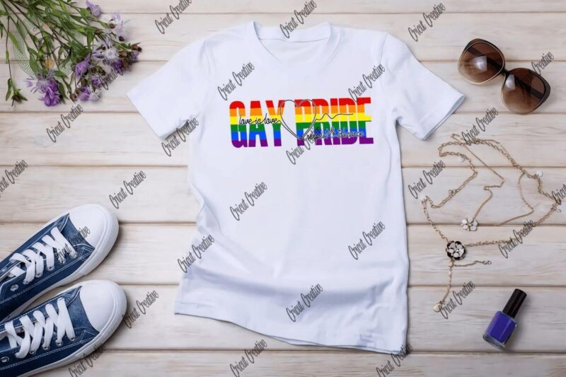 Gay Pride LGBT Rainbow Flag Silhouette Files & Bisexual Flag Vector Svg Files