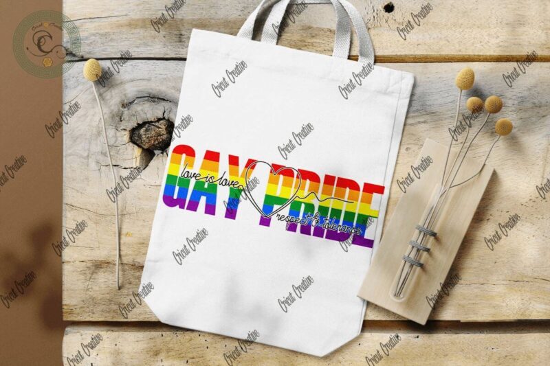 Gay Pride LGBT Rainbow Flag Silhouette Files & Bisexual Flag Vector Svg Files